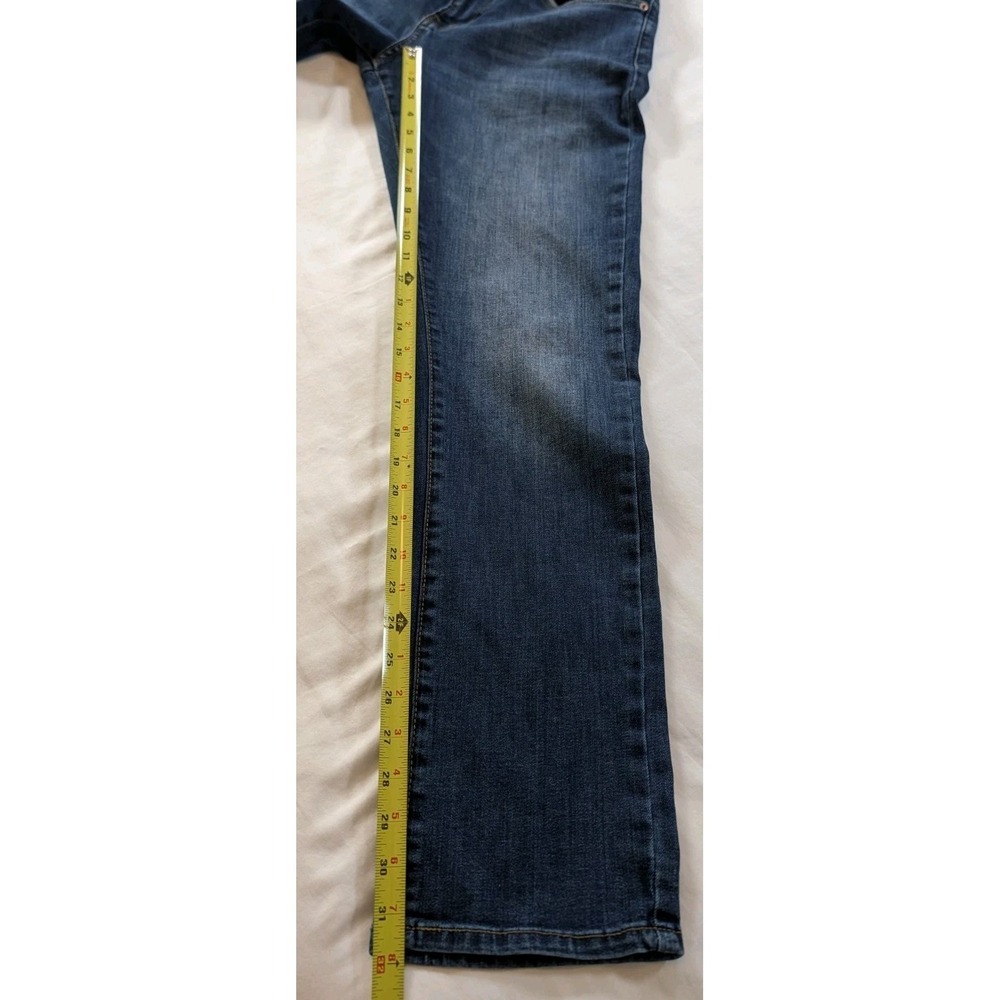Lucky Brand 410 Athletic Straight Jeans Mens 30x32 Noble Wash Blue Altered Waist - Picture 11 of 12